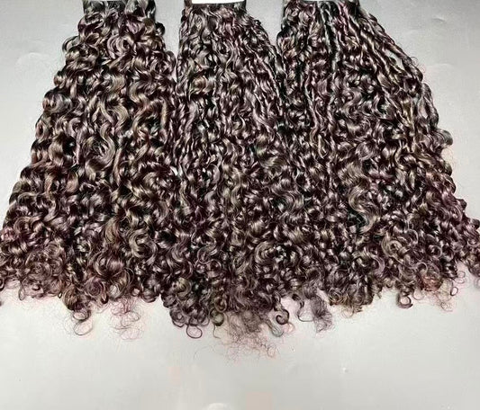 Bali Curl Double Drawn Flip Over Half Wig